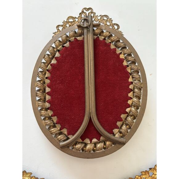 Set Of 3 19C French Miniature Portrait Paintings Artist Signed Gilt Frames - Picture 13 of 15